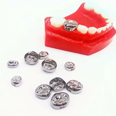 5 шт., детские первичные коренные зубы, коронка из нержавеющей стали, детские педиатрические 48 размеров